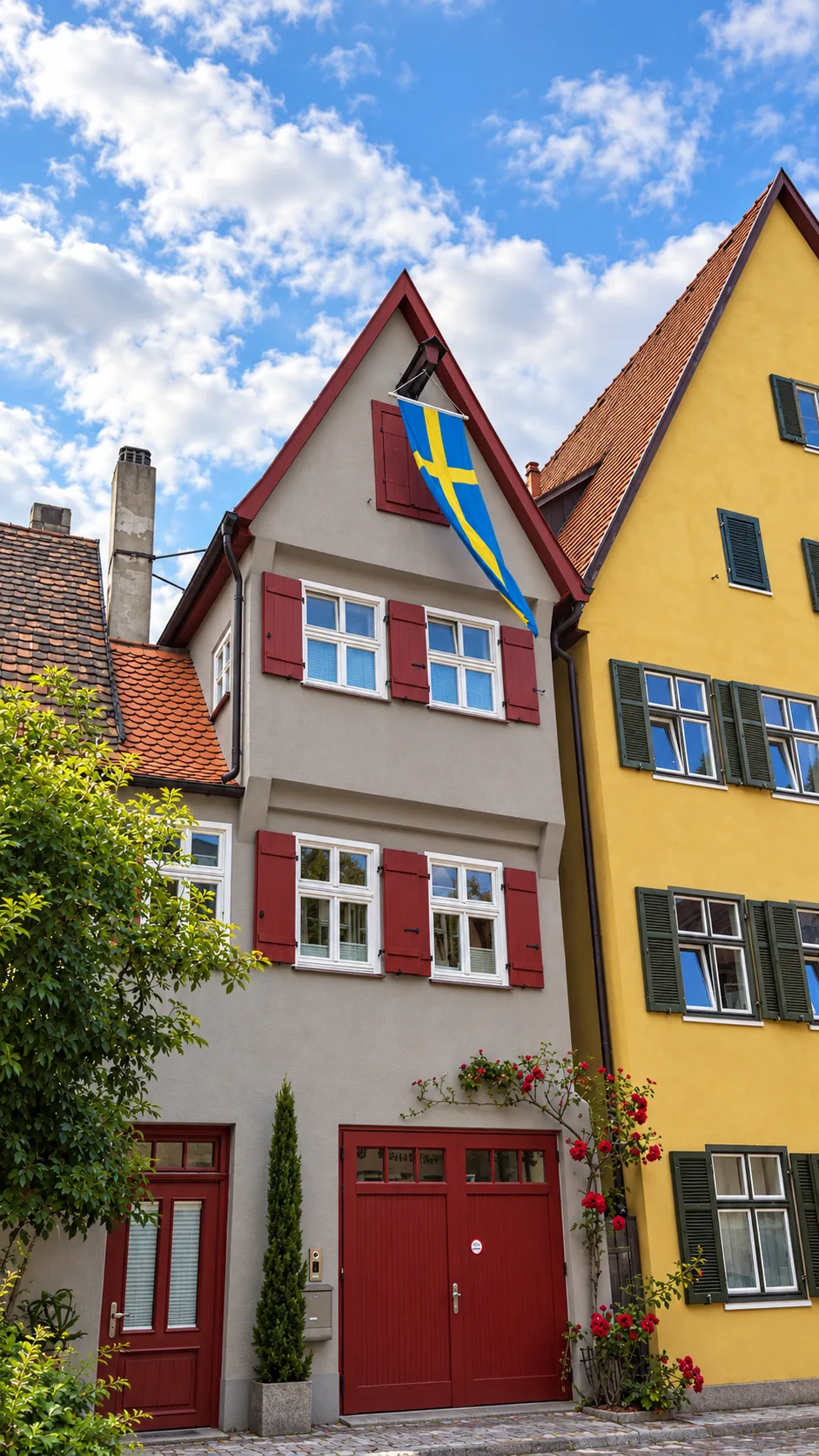 Historische Fassade des Altstadthauses Dinkelsbühl