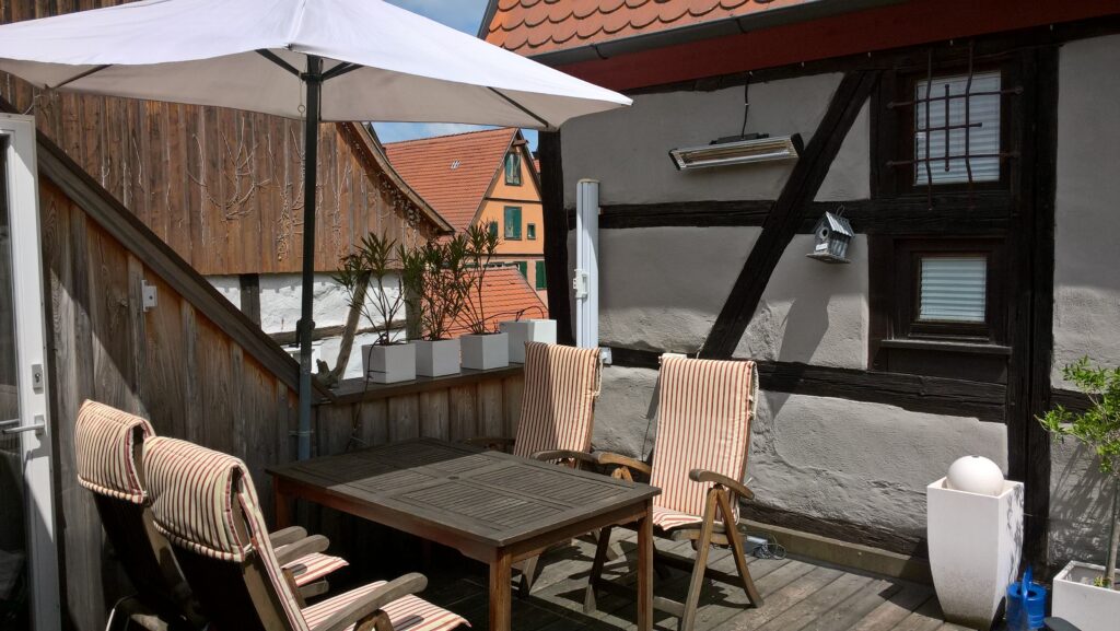 Dachterrasse des Altstadthauses in Dinkelsbühl